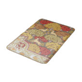 Hirsche, Bäume, Eichhörnchen, Vögel, Rowan Berries Badematte (Schrägansicht)