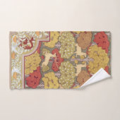 Hirsche, Bäume, Eichhörnchen, Vögel, Rowan Berries Badhandtuch Set (Handtuch)