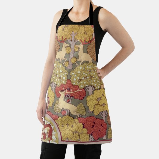 Hirsche, Bäume, Eichhörnchen, Vögel, Rowan Berries Schürze (InSitu)