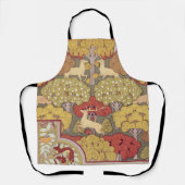 Hirsche, Bäume, Eichhörnchen, Vögel, Rowan Berries Schürze (Vorderseite)