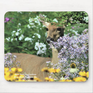 Hirsche Besuch der nahen Gärten Mousepad