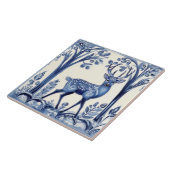 Hirsche, Blau und Weiße Wälder Fliese (Seite)