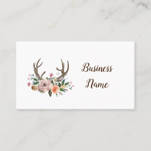 Hirsche, Blume Visitenkarte (Vorderseite)