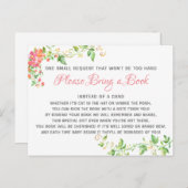 Hirsche Boho Floral bringen eine Babydusche für Bü Einladungspostkarte (Vorne/Hinten)