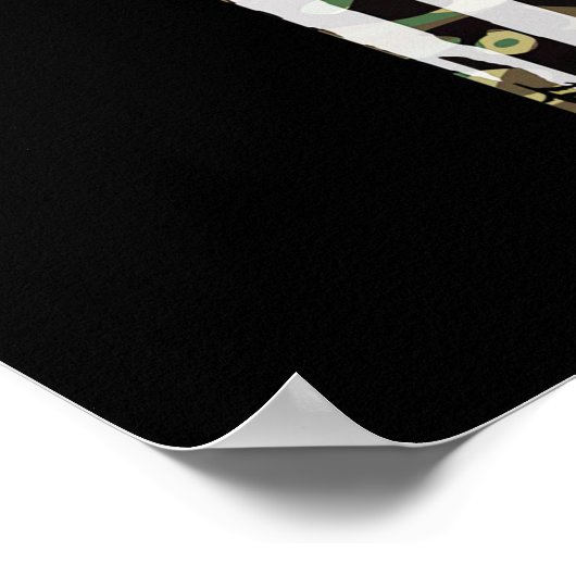 Hirsche Buck Junting Camouflage USA Flag Camoflaug Poster (Ecke)