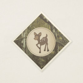Hirsche Camouflage Babydusche Napkins Serviette