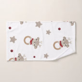 Hirsche Cartoon Badhandtuch Set (Handtuch)