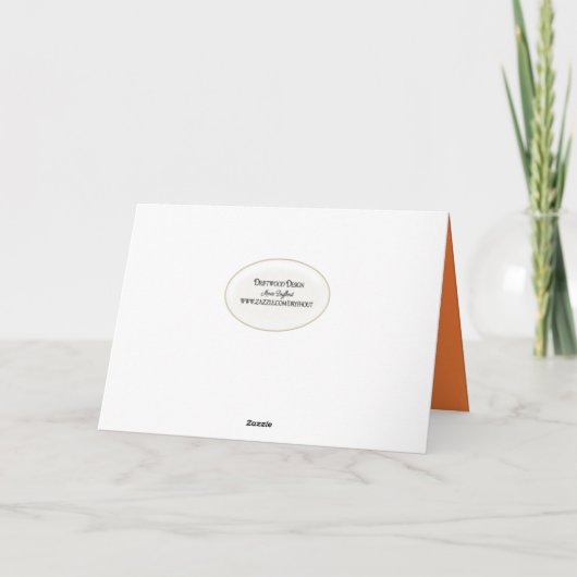 Hirsche, die als Jäger in Fenster und Wäldern verk Karte (Rückseite)