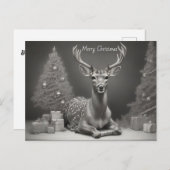 Hirsche, die Bäume pflanzen und Hintergrund darste Postkarte (Vorne/Hinten)