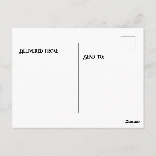 Hirsche, die Bäume pflanzen und Hintergrund darste Postkarte (Rückseite)