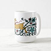 Hirsche, die durch Blumenblättern laufen Kaffeetasse (VorderseiteRechts)