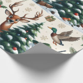 Hirsche, Enten & Jäger Geschenkpapier (Ecke)