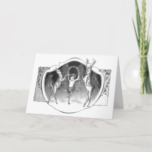 Hirsche & Faune Saturnalien Karte