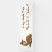 Hirsche Fawn Baby Shower Woodland Animals Banner (Vertikal)