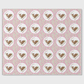 Hirsche Fawn Baby Shower Woodland Animals Geschenkpapier (Flach)