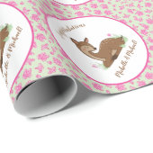 Hirsche Fawn Baby Shower Woodland Animals Geschenkpapier (Rolleneckpunkt)