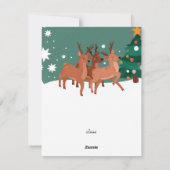 Hirsche Feiertagskarte (Rückseite)