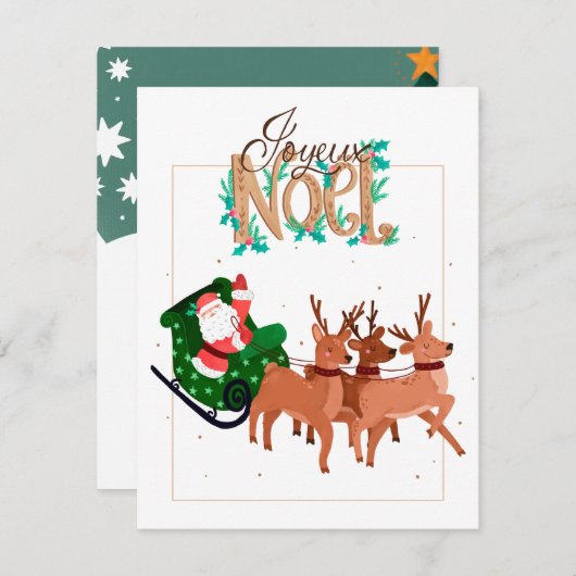 Hirsche Feiertagskarte (Vorne/Hinten)