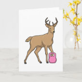 Hirsche Fitness Dumbbell Karte (Gelbe Blume)