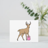 Hirsche Fitness Dumbbell Postkarte (Stehend Vorderseite)