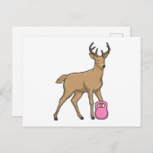 Hirsche Fitness Dumbbell Postkarte (Vorne/Hinten)