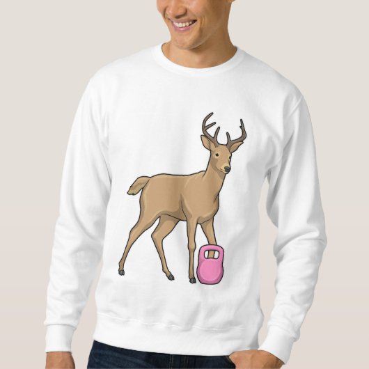 Hirsche Fitness Dumbbell Sweatshirt (Vorderseite)