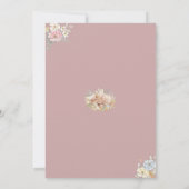 Hirsche Floral Fall Baby Girl Dusche Einladung (Rückseite)