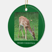 Hirsche-Foto-Ornament Keramik Ornament (Links)
