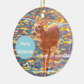 Hirsche Foto Weihnachtsschmuck (Links)