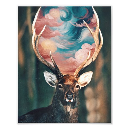 Hirsche Fotodruck (Vorne)