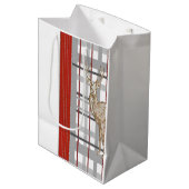 Hirsche Frohe Weihnachtsgeschenktaschen Mittlere Geschenktüte (Vorderseite Schrägansicht)