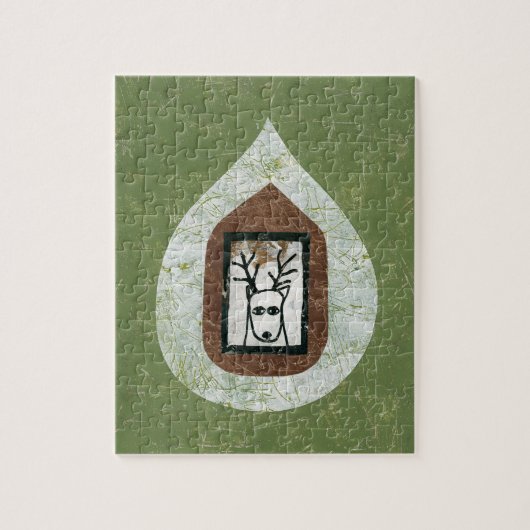 Hirsche Gewartet, um das Jigsaw-Puzzle Verlassen Puzzle (Vertikal)
