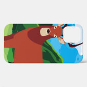 Hirsche glückliche Herbstsaison flach designtier, Case-Mate iPhone Hülle (Rückseite (Horizontal))
