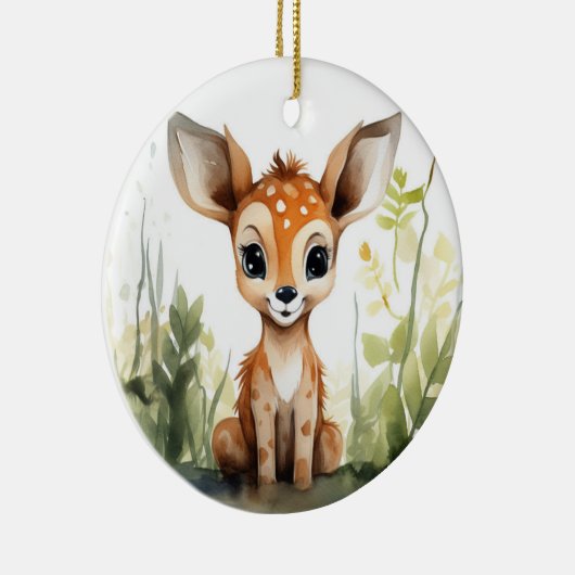 Hirsche, Hirsche, Herbstverzierungen, Keramik Ornament (Rechts)