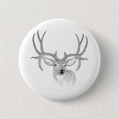 Hirsche, Hirschjagd, Maultier, Hirsche, Weißer Sch Button (Vorderseite)