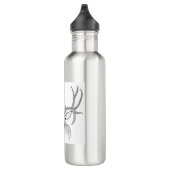 Hirsche, Hirschjagd, Maultier, Hirsche, Weißer Sch Edelstahlflasche (Rechts)