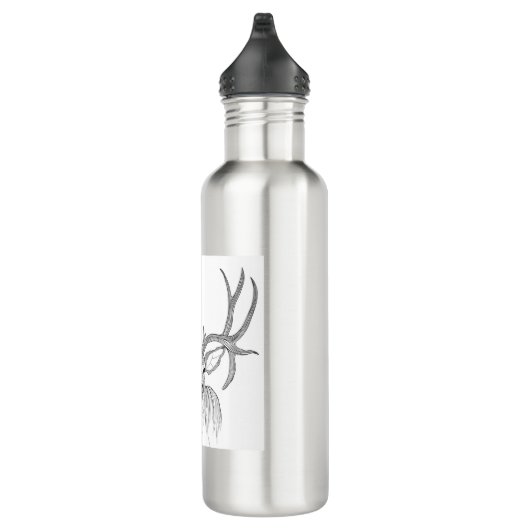 Hirsche, Hirschjagd, Maultier, Hirsche, Weißer Sch Edelstahlflasche (Rechts)