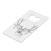 Hirsche, Hirschjagd, Maultier, Hirsche, Weißer Sch Geldbeutel Flaschenöffner (Vorderseite Schrägansicht)