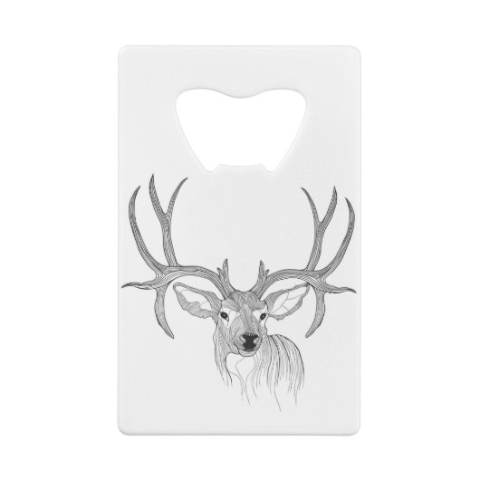 Hirsche, Hirschjagd, Maultier, Hirsche, Weißer Sch Geldbeutel Flaschenöffner (Rückseite)