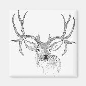 Hirsche, Hirschjagd, Maultier, Hirsche, Weißer Sch Magnet (Vorne)