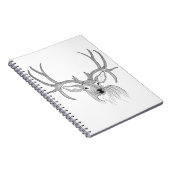 Hirsche, Hirschjagd, Maultier, Hirsche, Weißer Sch Notizblock (Rechte Seite)