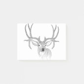 Hirsche, Hirschjagd, Maultier, Hirsche, Weißer Sch Post-it Klebezettel (Vorderseite)