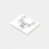 Hirsche, Hirschjagd, Maultier, Hirsche, Weißer Sch Post-it Klebezettel (angewinkelt)