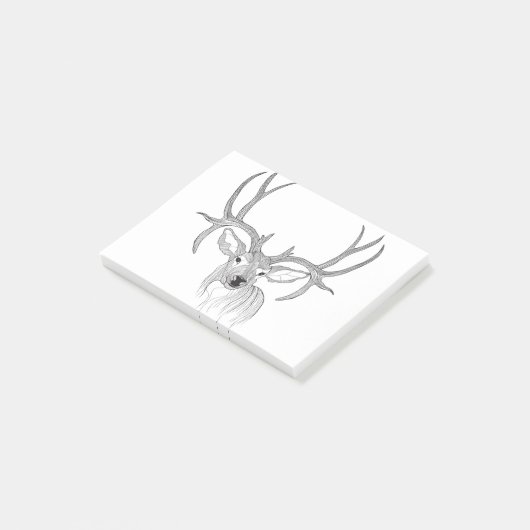 Hirsche, Hirschjagd, Maultier, Hirsche, Weißer Sch Post-it Klebezettel (angewinkelt)