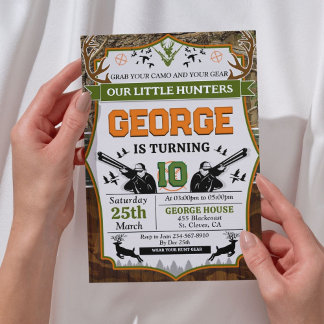 Hirsche Hunter Birthday Party Einladung