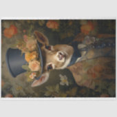 Hirsche im Anzug, Hut mit Blume 2 Dekoupage Paper Seidenpapier (Vorderseite)