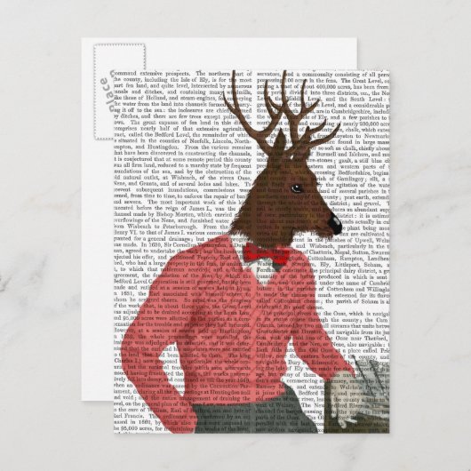 Hirsche im Bar Postkarte (Vorne/Hinten)