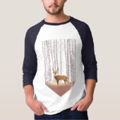 Hirsche im Birkenwald T-Shirt (Vorderseite)