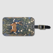 Hirsche im Bluebellwald William Morris Inspiriert Gepäckanhänger (Vorderseite (Horizontal))