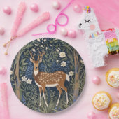 Hirsche im Bluebellwald William Morris Inspiriert Pappteller (Party)